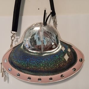 Pink Spaceship Crossbody  Purse